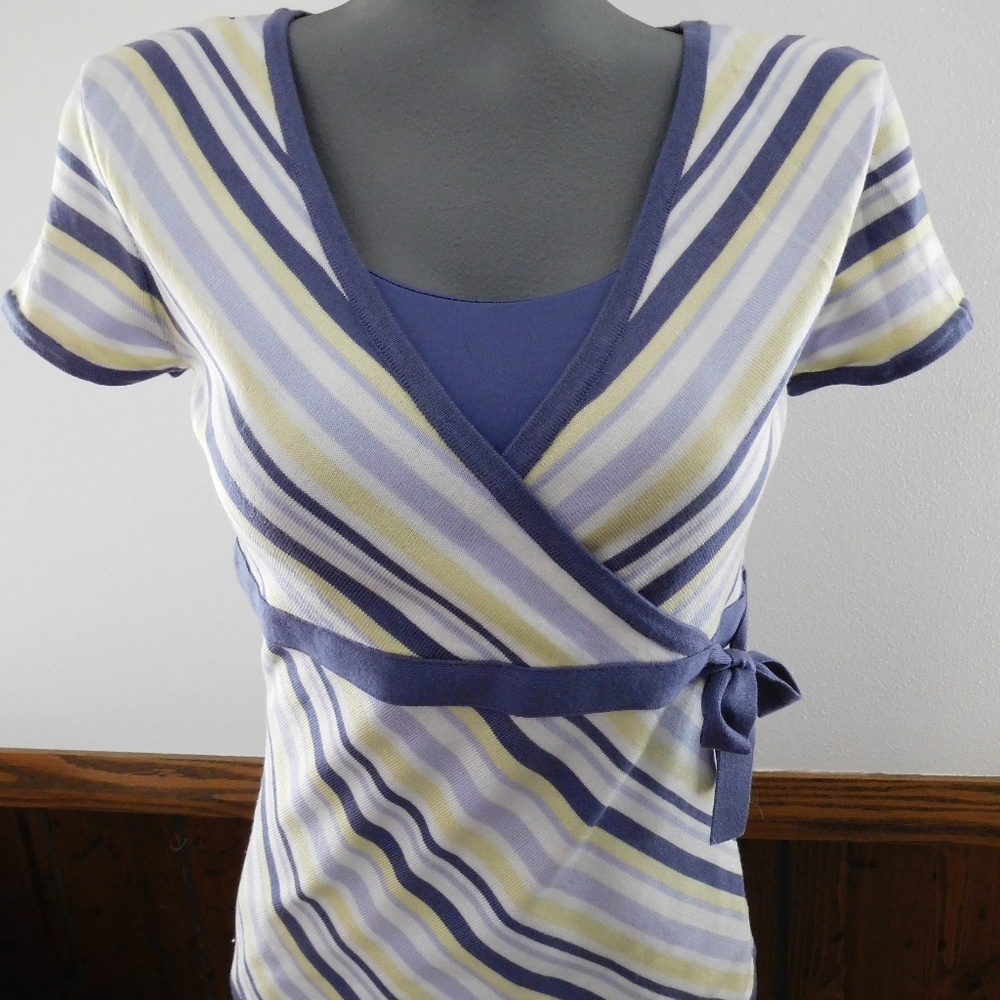New York & Co Stripe Sweater & Tank Set